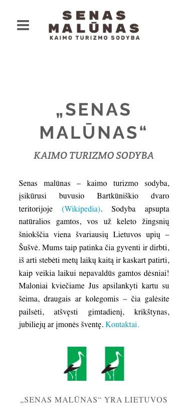 Sena svetainė telefone